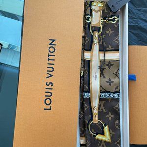 LOUIS VUITTON Monogram Twilly Scarf